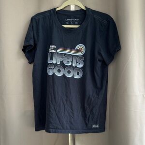 Life Is Good Kids' Dark Blue Graphic Tee
